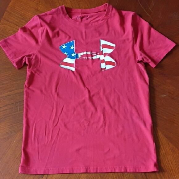 Under Armour Kids Red T-Shirt - Size: L   (1081) - Picture 1 of 3